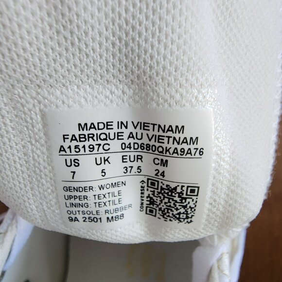 ⭐Converse Chuck Taylor Platform Pearls Lace 7 Women Shoes Party Sneaker A15197C - Picture 15 of 16